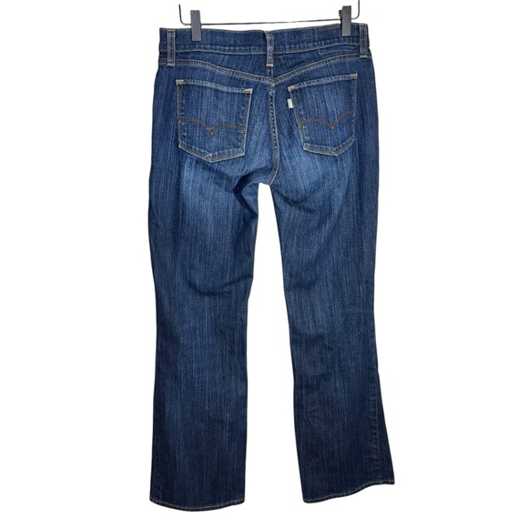 Levi's 633 Y2K Green Tab Eco Line Low Rise Bootcut Dark Wash Size 28 - Picture 2 of 13